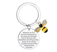 Ghloyza Inspirational Bee Keyring Gifts for Women Men Encouragement Gifts for Family Friends Appreciation Gift Birthday Gift for Her Him