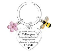 Ghloyza Leaving Gifts for Colleagues Women Thank You Gifts for Colleagues Keyring Goodbye Gift for Coworker Friends Boss Retirement Gifts Farewell Going Away Present Work Made Us Colleagues Key Rings