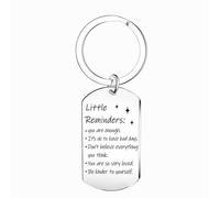 Ghloyza Little Reminders Keychain Gifts Inspirational Keychain for Daughter Son Friends, Graduation Gift Long Distance Relationship for Women Men You Are Enough Key Chain