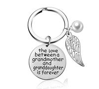 Ghloyza Mom Keyring From Son Or Daughter Birthday Keychain Mother’s Day Gifts Mum Jewellery Gifts For Grandmother(Grandmother And Daughter)