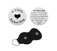 Ghloyza Pocket Hug Token for Brothers Brother Keyring Long Distance Relationship Gifts for Brother Birthday Gifts Graduation Gift for Brothers Present