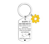 Ghloyza Retirement Gifts for Women Retirement Keyring Farewell Going Away Gift Happy Retirement Gift for Coworker Boss Employee Teacher