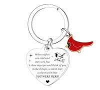 Ghloyza Robin Memorial Keyring Gifts for Women Men Remembrance Bereavement Keyring Sympathy Gifts for Loss of Mum Dad Daughter Son Wife Husband Friends Christmas Presents
