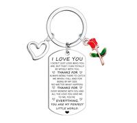 Ghloyza Romantic I Love You Keyring Gifts for Her Him Couple Keyring for Girlfriend Boyfriend Anniversary Valentines Christmas Birthday Presents for Husband Wife Couples