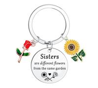 Ghloyza Sister Gifts from Sister In Law Gifts Sister Keyring Big Sister Gifts Soul Sister Gifts Sister Christmas Birthday Gifts for Sisters Are Different Flowers From The Same Garden Key Ring