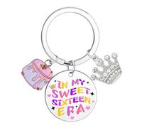 Ghloyza Sweet 16 Gifts Keyring 16th Birthday Gift for Daughter Sister Sweet 16 Party Decorations Best Birthday Gift Ideas for Her
