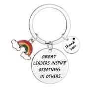 Ghloyza Thank You Gifts for Leaders Keyring Leader Gifts for Women Men Manager Boss Appreciation Keyring Leader Female Male Birthday Gifts Office Leaving Farewell Retirement Gifts Rainbow Gift