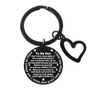 Ghloyza To My Son I Love You Keyring Son Gifts from Mum Dad Present for Back To School Birthday Present for Adult Sons
