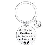 Ghloyza Uncle To Be Gifts Promoted to Uncle Keyring Best Uncles Pregnancy Announcement Keepsake First Time Uncles Keyring for Brothers Christmas Birthday Father's Day Keepsake