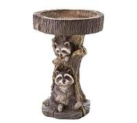 Ghnbajzls Fashionable and Cute Resin Water Basin, Resin Outdoor Bird Feeder Birdbath, Garden Courtyard Outdoor Decoration Easy to Use B