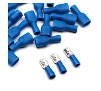 GHNQBAHID 100Pcs FDFD2-250 MDD2-250 Blue Crimp Terminal Female + Male Spade Insulated Electrical Connectors Wiring Cable 1.5-2.5mm2