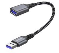 GHNTJAP Short USB 3.0 Extension Cable 0.3M, USB Extender Male to Female 5Gbps High Speed Data Transfer, Nylon Braided USB Extension Lead Compatible with Hard Drive/Printer/Scanner/Camera/Keyboard