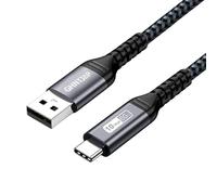 GHNTJAP USB C Charger Cable 0.5M,10Gbps USB 3.1 Gen 2 60W Fast Charging USB to USB C Cable Nylon Braided Compatible with iPhone 16/15 Pro Max,Galaxy,iPad Pro,Android Auto-Grey