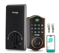GHome Smart Deadbolt Lock, Fingerprint Keyless Entry Door Lock for Front Door, App Contral, Auto Lock, Electronic Keypad Deadbolt for Home, Airbnb, Garage
