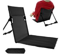 Ghopy Camping Chair Outdoor Folding Beach Chair Lightweight Beach Floor Chair Portable Foldable Camping Chair with Storage Bag for Fishing Barbecues Hiking Traveling Outside Activities Yq(black)