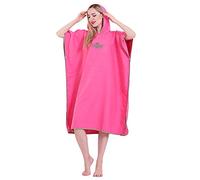 Ghopy Microfiber Surf Beach Towel Adults Changing Robe extremely light and fast-drying,for Beach, Swimming, Surfing Fits Men Women Adults (Rose Red)
