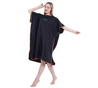 Ghopy Microfiber Surf Beach Towel Adults Changing Robe extremely light and fast-drying,for Beach, Swimming, Surfing Fits Men Women Adults (Black)