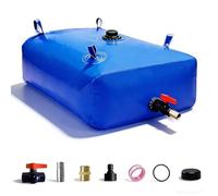 GHOSOONE 113 L/30 Gal Water Bladder Tank, Foldable Portable Water Storage Container, Emergency Water Bag for RV, Truck Bed, Fire Prevention, Drought Resistance, Blue