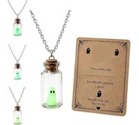 Ghost Adoption Necklace,Glow In The Dark Necklace with Ghost (Ghost)
