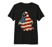 Ghost American Flag 4th of July Premium T-Shirt