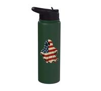 Ghost American Flag 4th of July Stainless Steel Insulated Water Bottle