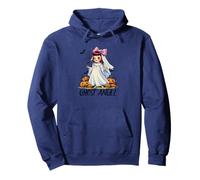 Ghost Angel Halloween Bow Veil Pumpkins Bats and Spider fun Pullover Hoodie