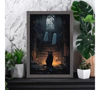 Ghost Animal Cat Jigsaw Puzzles for Adults 300 Pieces Educational Toys Challenging Game 300 Piece Puzzles for Adults for The Whole for Women Gifts for Men