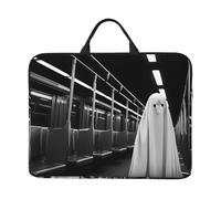 Ghost at Midnight Pattern Laptop Sleeve Case 14 in Suitable for Notebook Computer Tablet Traveling Carrying Simple Case