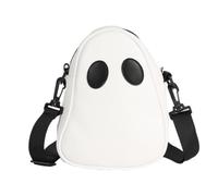 Ghost Bag Purse Spooky Gothic Novelty Devil Crossbody Shoulder Bag Handbag Halloween Horror Kawaii Y2K Emo Grunge Alt, White, L, Sling Backpacks