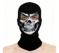 Ghost Balaclava Mask Halloween Skeleton Balaclava Outdoor Riding Mask for Men Black