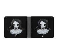 Ghost Ballet Halloween Dance Mens Wallet Printed Card Holder Bifold Wallets Purse Coin Pocket