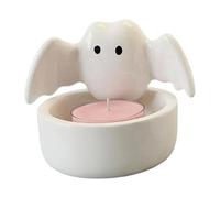 Ghost Bat Candlestick - Ceramic Halloween Figurine, Funny Cute Spooky Desig