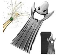 Ghost Beer Bottle Opener, Quirky Beer Bottle Opener, Halloween Decor Ghost, Creative Kitchen Bar Party Tools, Christmas Presents for Dad Husband, Portable Bottle Opener with Gift Bag, Silver
