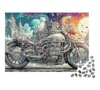 Ghost Bikers 1000 Piece Durable Chipboard Steampunk Bike Jigsaw for Kids 12+ Easy Grip Pieces Stocking Filler Vintage Inspired 70x50cm/1000pcs