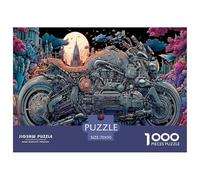 Ghost Bikers Jigsaw Puzzles Puzzle for Adults Kids. 1000 Piece Impossible Challenge Toy Educational Games Home Decoration for Educational Games Gifts 70x50cm/1000pcs