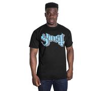 Ghost Men Blue/Grey Keyline Logo Short Sleeve T-Shirt, Black, X-Large
