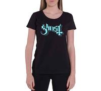 Ghost Blue Keyline Logo Skinny Fit T Shirt In Black Black M