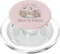 Ghost Book Lover Let Me Read in Peace Tee PopSockets PopGrip for MagSafe
