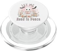 Ghost Book Lover Let Me Read in Peace Tee PopSockets PopGrip for MagSafe