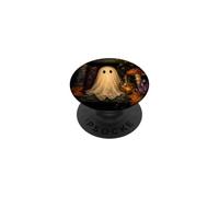 Ghost Book Skull Black Cat Mushroom Purple Crystal Hallowee PopSockets Adhesive PopGrip