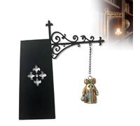 Ghost Bookshelf Lantern, Cute Vintage Reading Ghost LED Nightlight with Scroll Bracket, Warm Glow Miniature Shelf Decor for Book Lovers, Spooky Halloween Accent Light for Home Study Library (Black D)