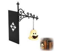 Ghost Bookshelf Lantern - Library Lantern Decorative Bookshelf Lighting with Warm LED Cute Reading Ghost | Vintage 3D Nightlight for Bookcase Reading Nook Desk Halloween Decor Gift for Book Lovers