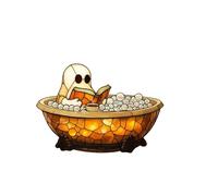 Ghost Bubble Bath Lamp - Fun Halloween LED Bath Light for Parties & Holiday Fun ( Ghost Reading Book Lamp, 1)