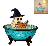 Ghost Bubble Bath Lamp, Ghost-Themed Bathtub Accent Lamp, Halloween Ghost Night Light, Cute LED Lamp for Bathroom Decor, Color-Changing Mood Light for Halloween Party Gift (1)