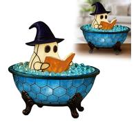 Ghost Bubble Bath Lamp, Halloween Ghost Night Light, Cute LED Ghosts in Bathtub Reading with Floating Bubble Effect,Bathroom Decor & Bathtub Accent Lamp,Themed Bathtubs Lamps Gift for Halloween (1PCS)