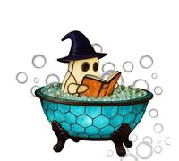 Ghost Bubble Bath Lamp, Halloween Ghost Night Light, Cute Led Lamp for Bathroom Decor, Ghost-Themed Bathtub Accent Lamp for Halloween Party or Gift, Color-Changing Mood Light Gifts