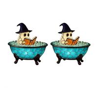 Ghost Bubble Bath Lamp, Halloween Ghost Night Light, Light Up Ghost Halloween Table Decorations, Cute Led Lamp for Bathroom Decor, Vintage Aesthetic Lamps for Bedside, Halloween Party