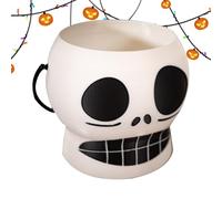 Ghost Bucket - Ghost Candy Basket | Decor Halloween Planter Pot | Ghoost figurine candy bag | Cute Basket for Home Indoor Outdoor Haunted House Decor, Tabletop Decorations