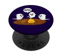 Ghost Campfire Funny Halloween PopSockets Adhesive PopGrip