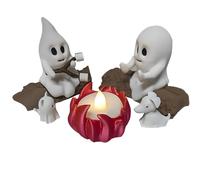 Ghost Campfire Nightlight - Decorative Night Lights | Campfire Flame Halloween Nightlight, Festive Funny Electric Lantern for Table Living Room Apartment Bookshelves Home Bedroom Desk Festival